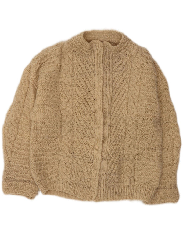 Pulover cardigan deschis pentru femei VINTAGE UK 18 XL Bej