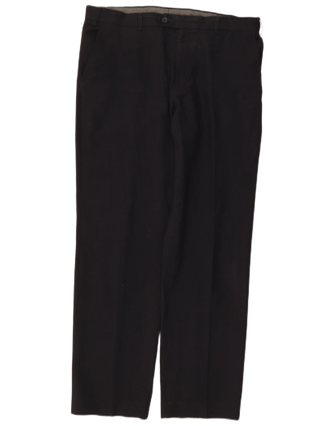 MARKS & SPENCER Pantaloni de costum pentru bărbați cu tăiere obișnuită L36 L33 poliester bleumarin