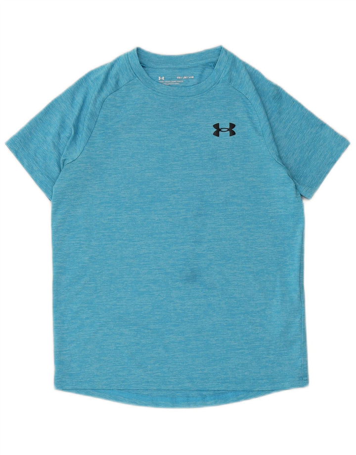 Tricou Under Armour pentru băieți Top 9-10 ani, mediu albastru, poliester cu pete