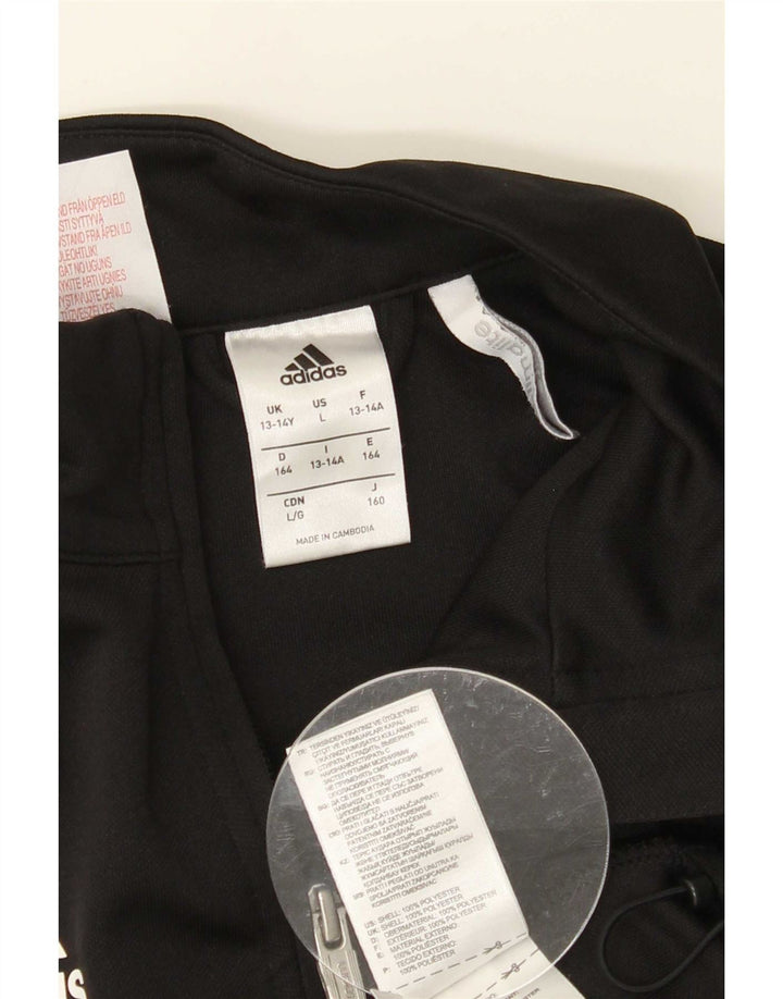 Adidas Boys Climalite Trening Top Jachetă 13-14 ani Poliester negru