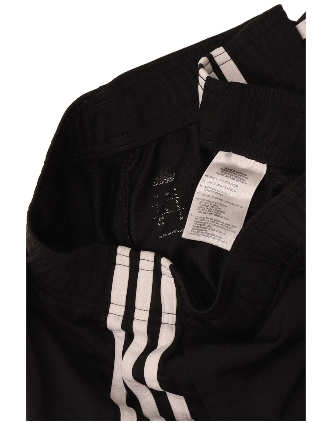 Pantaloni de trening Adidas pentru bărbați, poliester mediu negru
