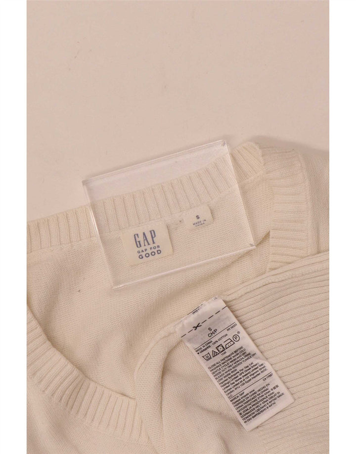 Pulover cardigan pentru femei Gap UK 10 Bumbac alb mic