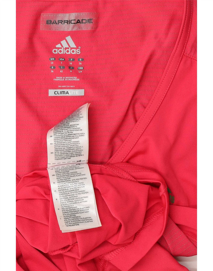 Tricou Adidas Climalite pentru femei Top UK 10 Small Red Poliester