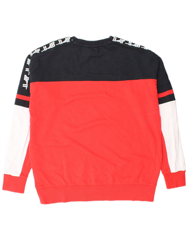 Hanorac grafic pentru bărbați PUMA Pulover mare, roșu, bumbac color bloc