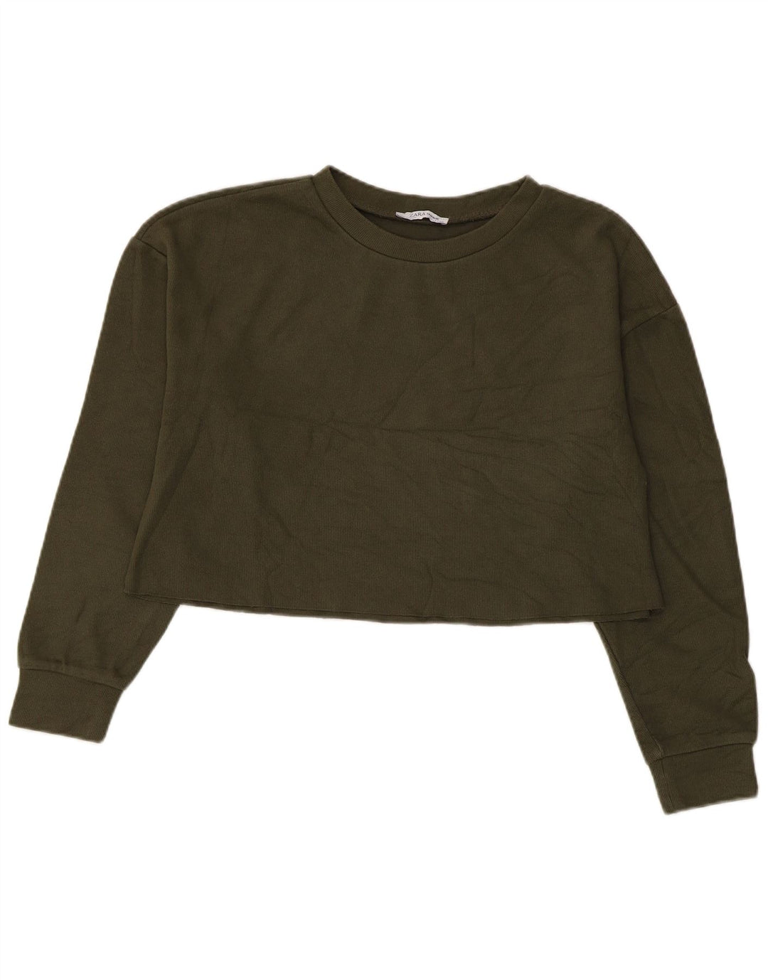 Pulover Oversized Crop pentru Damă Zara UK 10 Mic Kaki