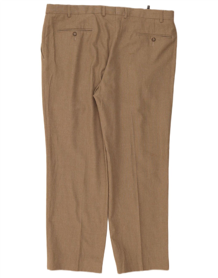 Pantaloni de costum pentru bărbați Marks & Spencer L40 L29 poliester bej