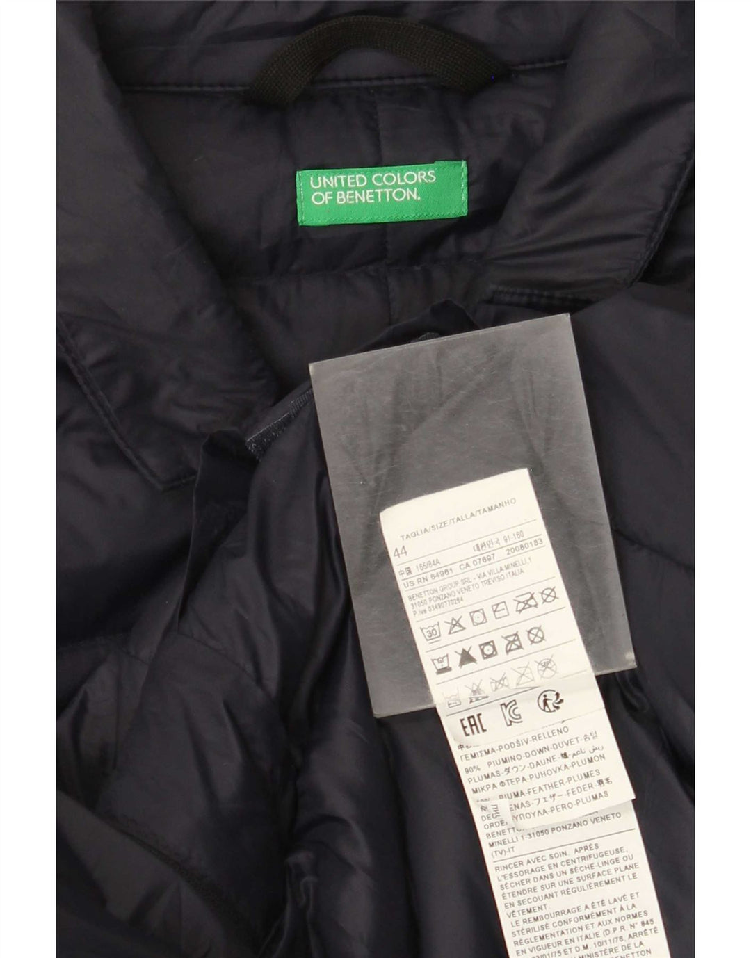 Jachetă căptușită pentru bărbați Benetton IT 44 XS Poliamidă bleumarin