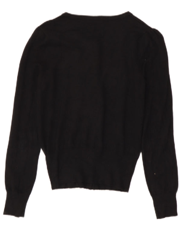 Marks & Spencer Pulover Crop Cardigan pentru Femei UK 8 Small Black Viscose