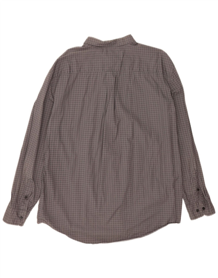 Cămașă personalizată pentru bărbați Tommy Hilfiger 2XL, bumbac gri Houndstooth