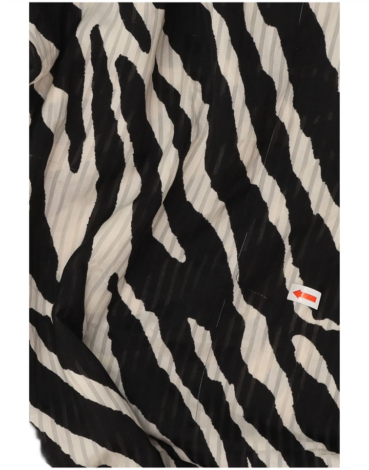 Rochie cu mâneci lungi ZARA pentru femei UK 12 Medium Black Animal Print