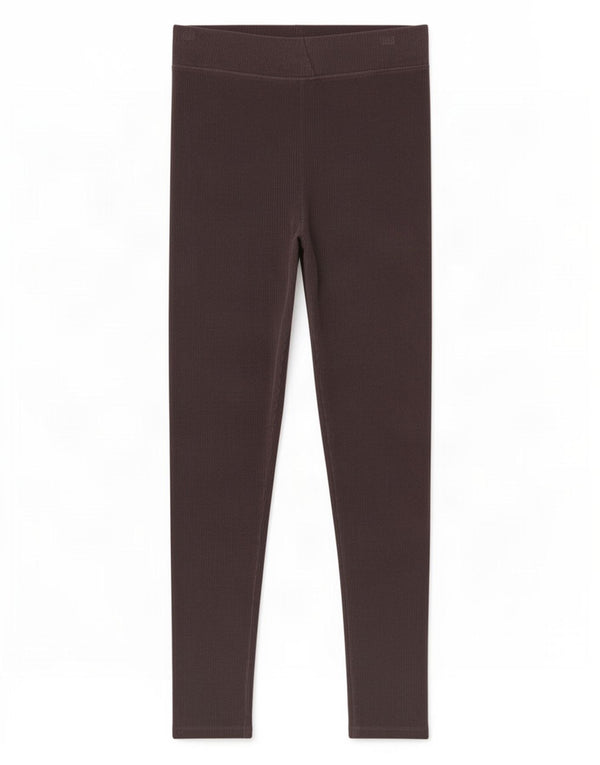 Leggings din catifea pentru femei Marks & Spencer UK 12 bumbac maro mediu