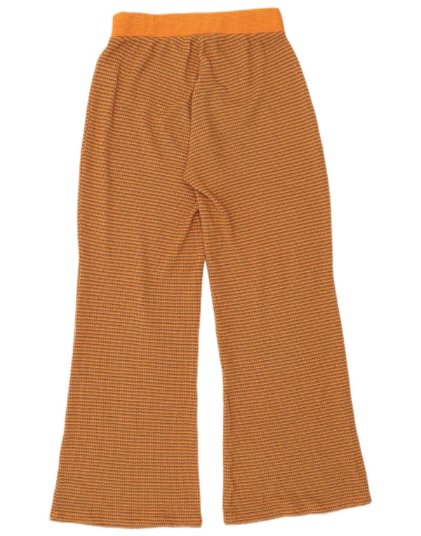Pantaloni de trening tricot Flare pentru femei Zara UK 12, portocaliu mediu, cu dungi