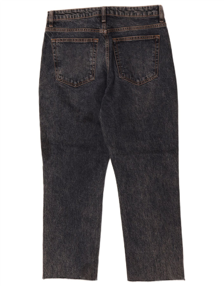 Topshop blugi de damă cropped W30 L25 bumbac negru