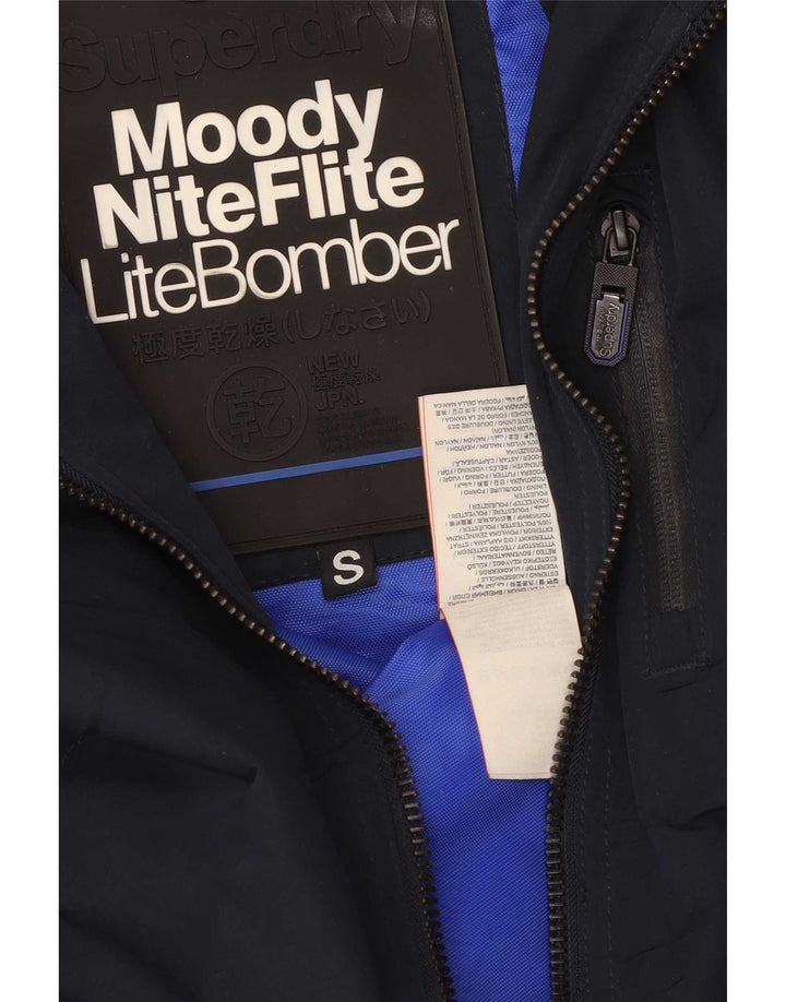 Jachetă bomber pentru bărbați Superdry UK 36 Poliester bleumarin mic