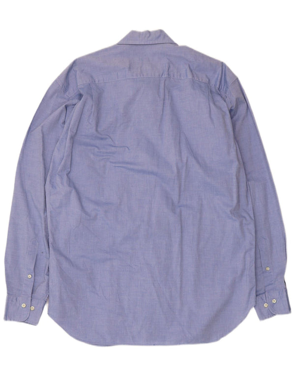 Trussardi Jeans Mens Shirt Size 40 15 1/2 Medium Blue Cotton