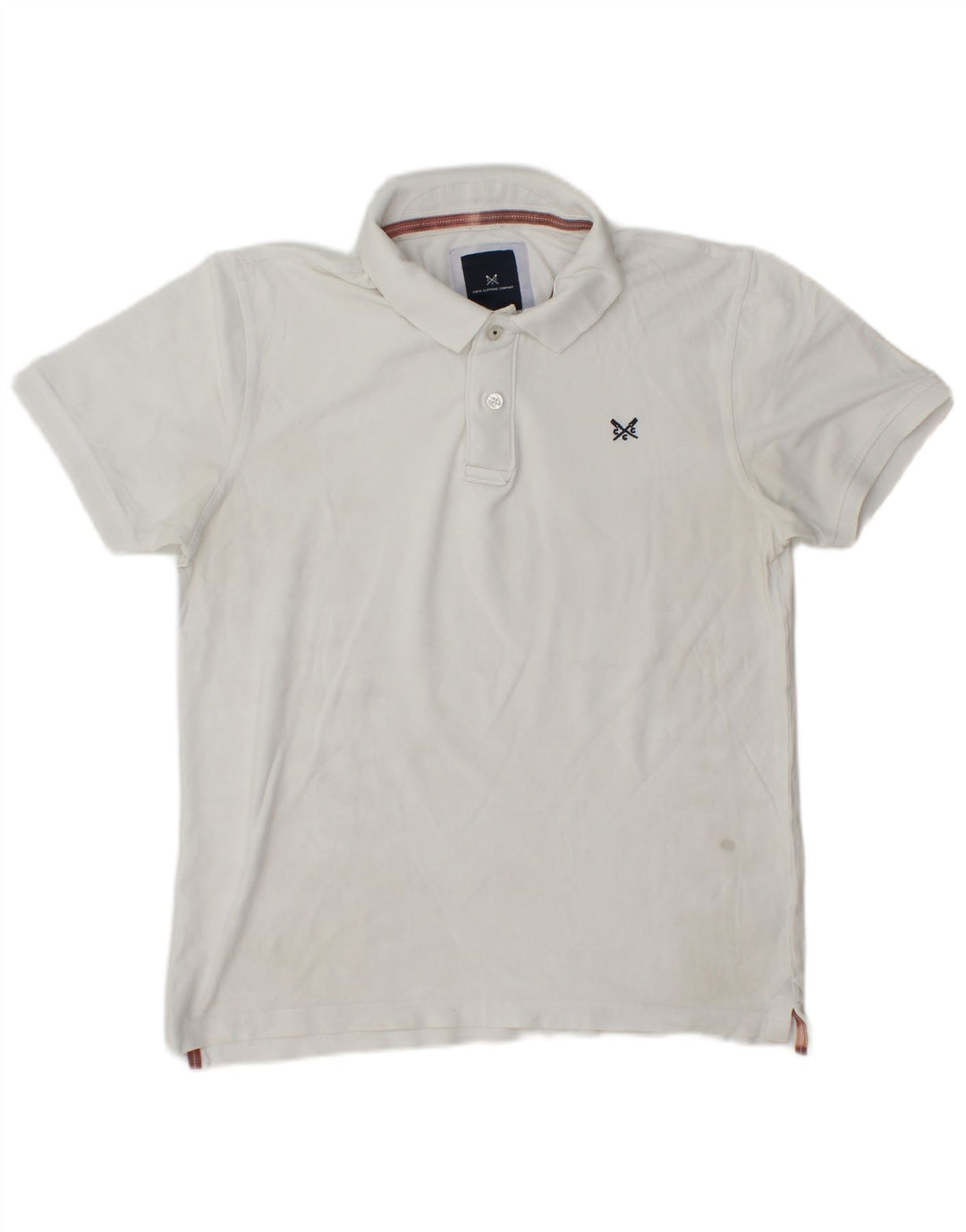 Crew Clothing Tricou polo pentru bărbați, bumbac alb mediu