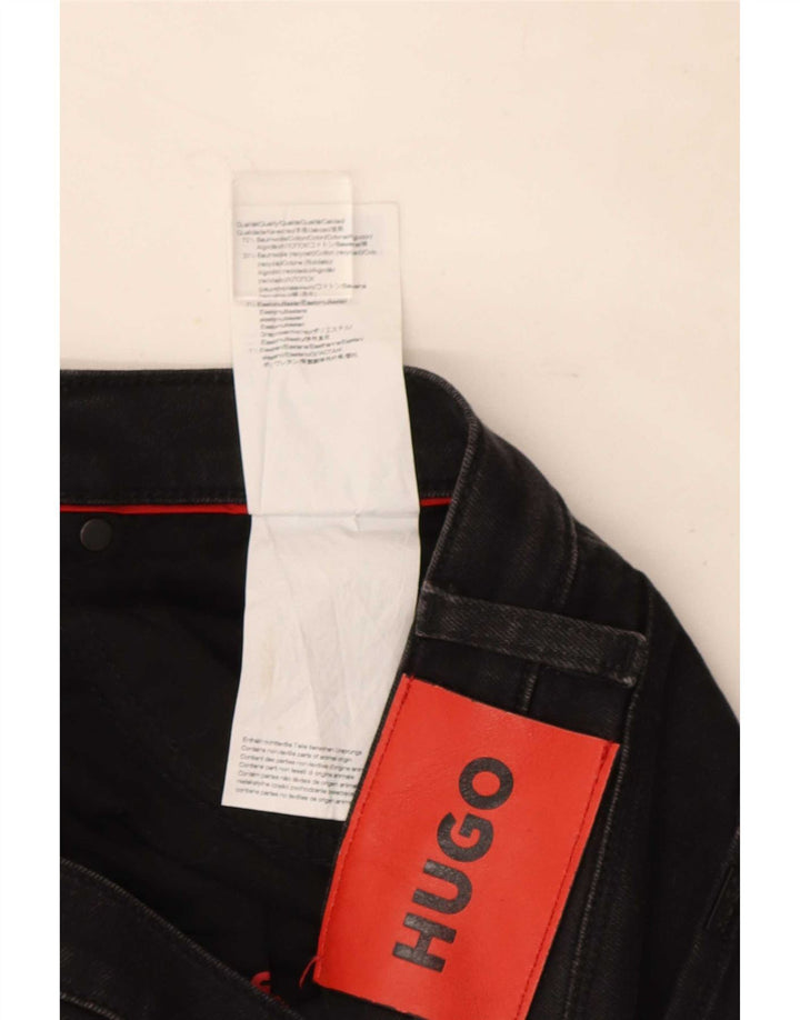 Blugi slim pentru bărbați Hugo Boss W33 L31 bumbac negru