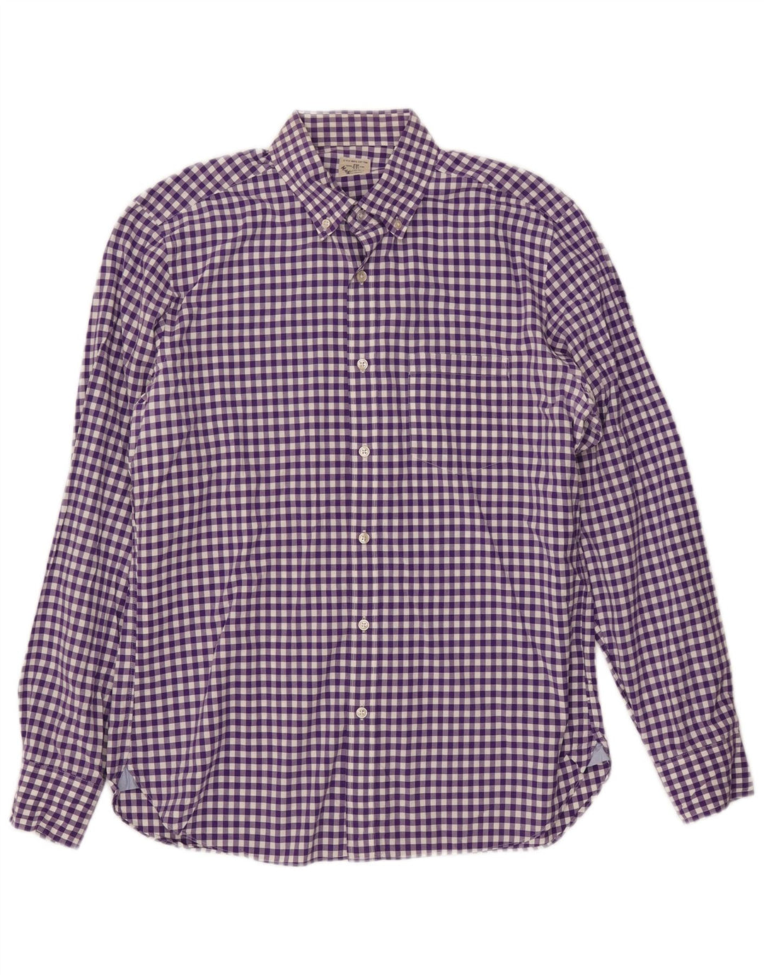 Cămașă pentru bărbați J. CREW Mărimea 15 1/2 Bumbac Vichy violet mediu