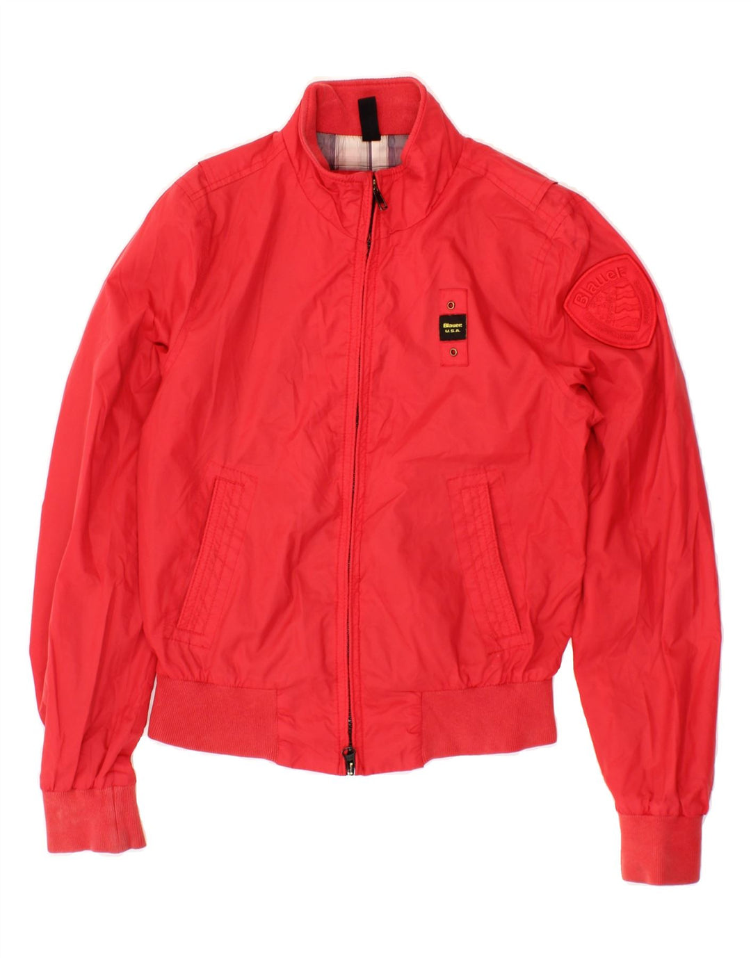 BLAUER Womens Bomber Jacket UK 6 XS Red Polyester Vintage Blauer and Second-Hand Blauer from Messina Hembry 