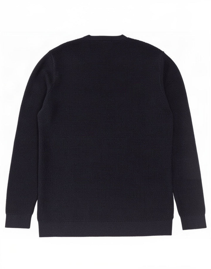 Pulover pentru bărbați Zara, cu gât crew, bleumarin mediu