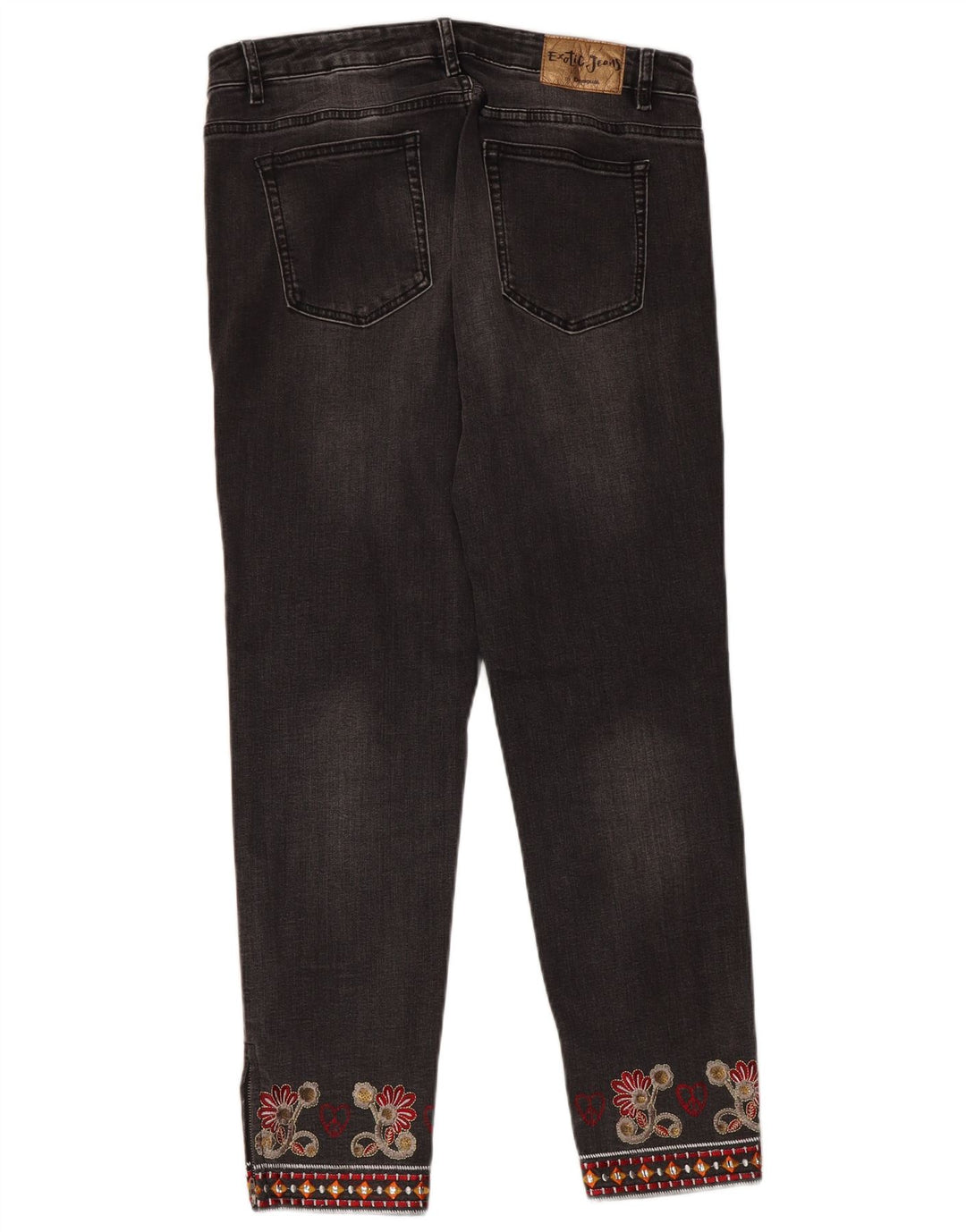 Blugi drepti pentru femei Desigual W32 L28 Gri Floral