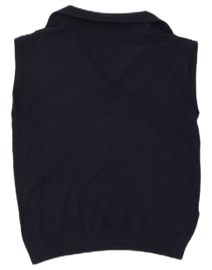 Marks & Spencer Womens Vest Tank Top UK 10 Small Bleumarin Poliester