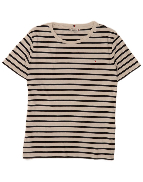 Top tricou Tommy Hilfiger pentru femei UK 20 2XL White Striped Nautical