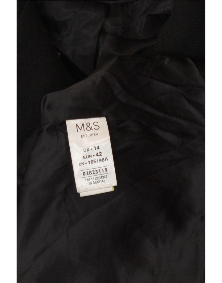 Palton pentru femei Marks & Spencer UK 14, mare, negru, poliester
