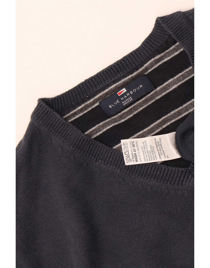Pulover Marks & Spencer pentru bărbați, Blue Harbour, cu decolteu în V, mare, bleumarin