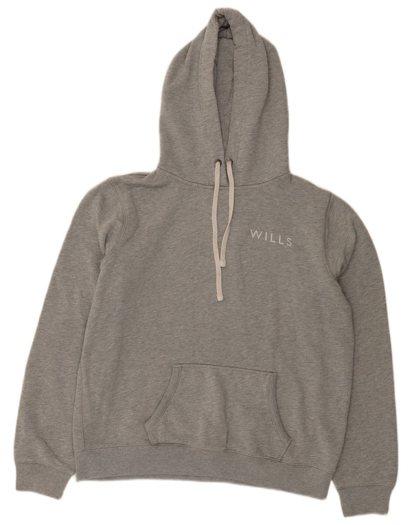 Jack Wills Devon Graphic Hoodie Pulover pentru femei UK 16, mare, gri bumbac