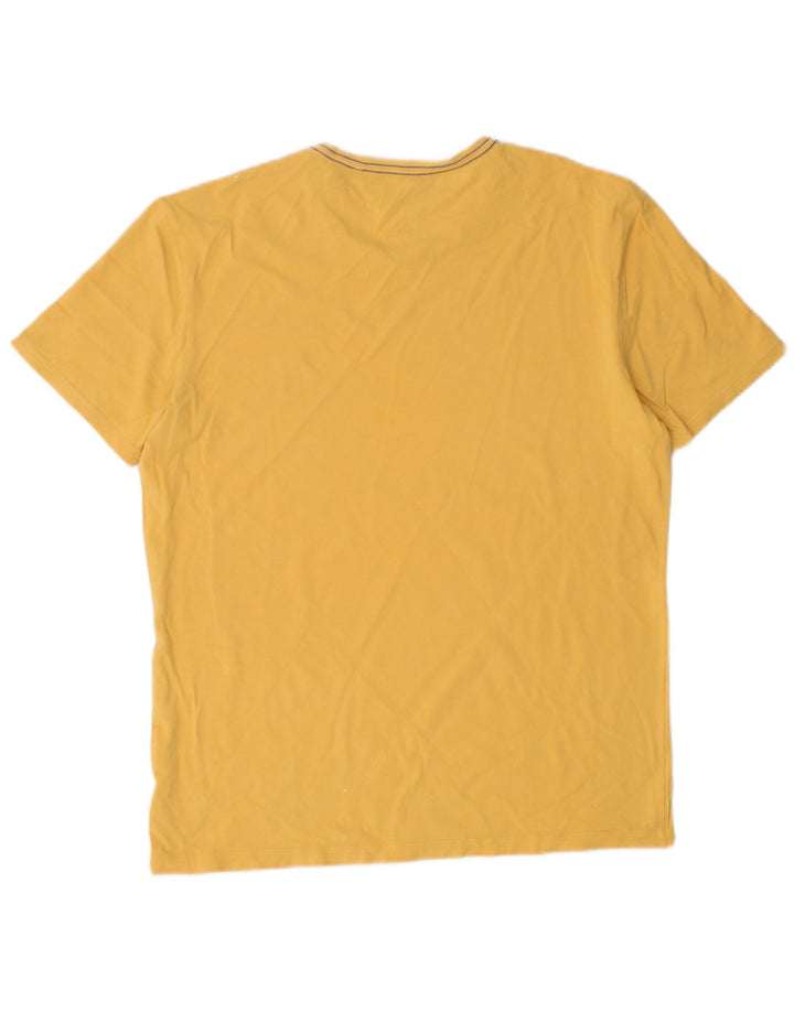 Tricou cu grafic extra subțire Guess pentru bărbați Top mare galben