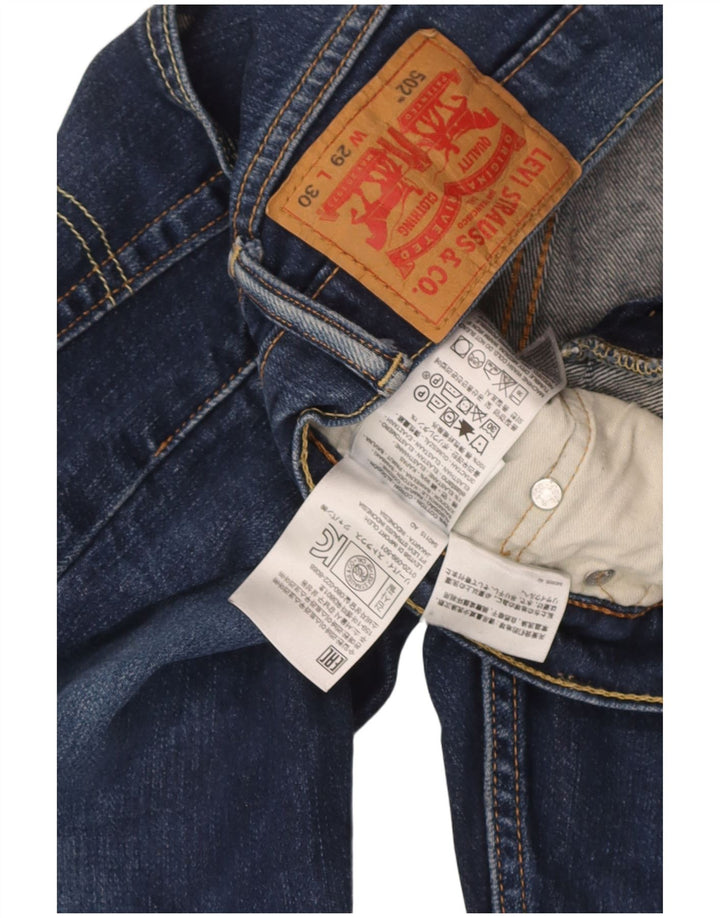 Blugi conici pentru femei Levi's 502 W29 L30 bumbac albastru