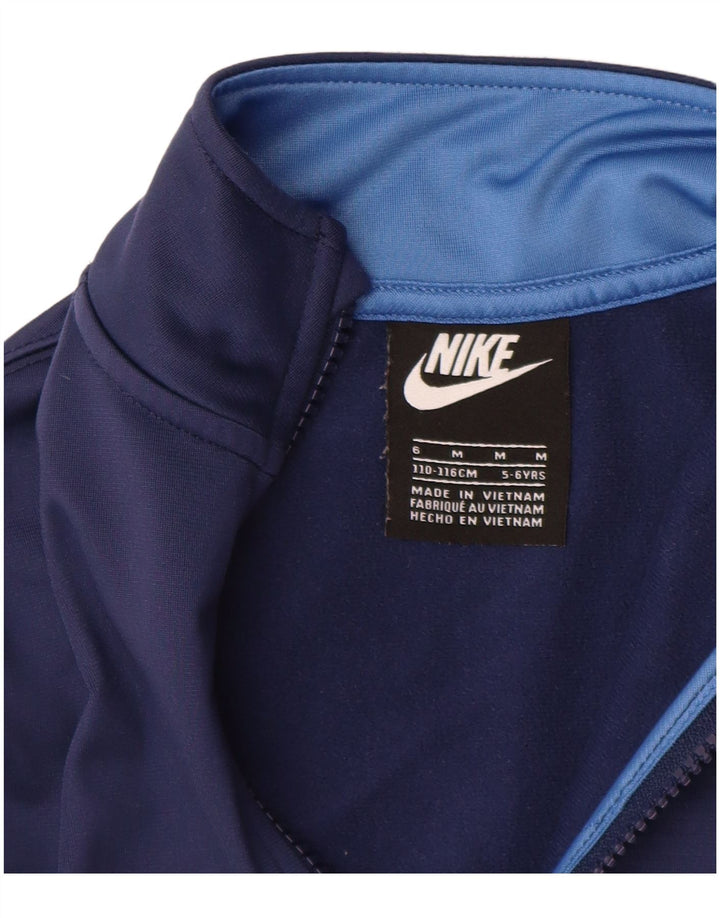 Jachetă de top pentru trening Nike pentru băieți 5-6 ani, medie, albastru bleumarin