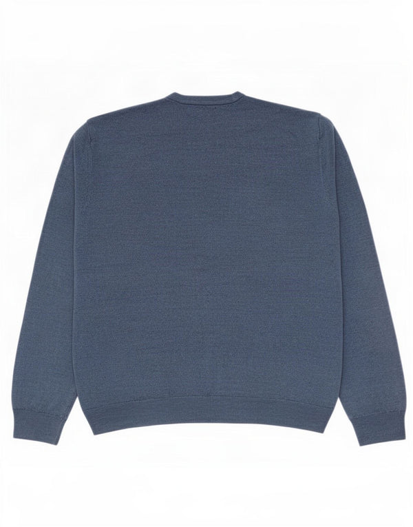 Pulover pentru bărbați Marks & Spencer, cu gât crew, 2XL, albastru acrilic