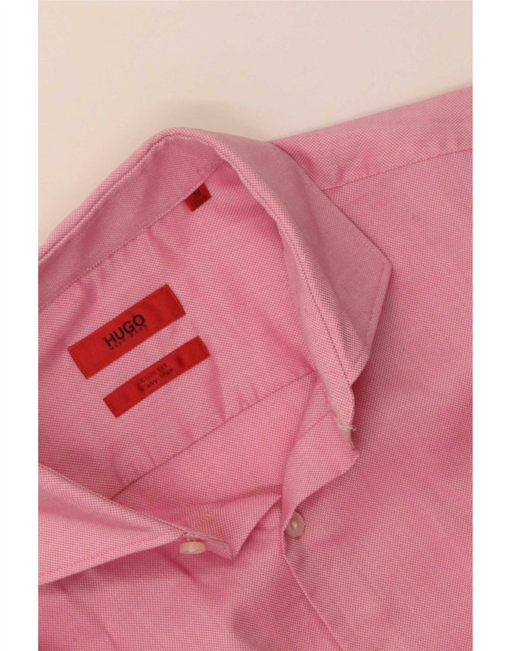 Cămașă pentru bărbați Hugo Boss Slim Fit Mărimea 39 15 1/2 Roz mediu