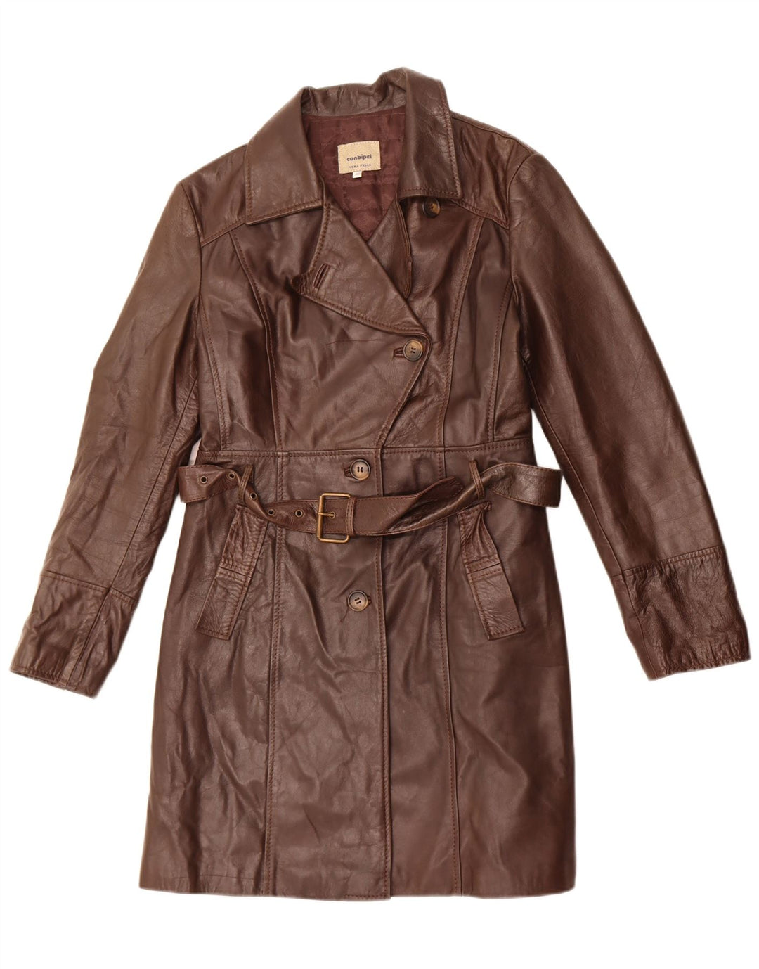 Palton din piele pentru femei Conbipel IT 48 XL din piele maro