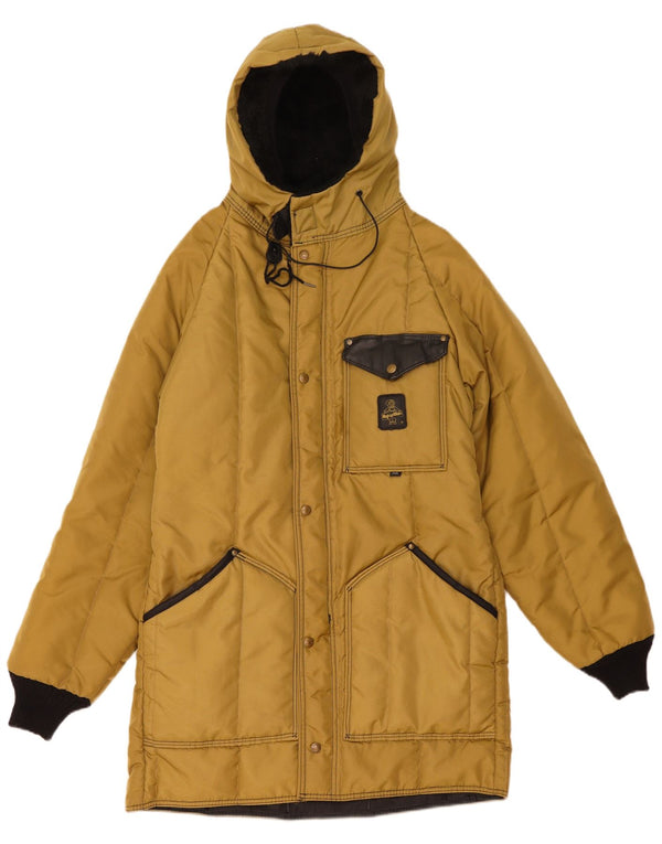 Refrigiwear Mens Cruzcampo Hooded Padded Coat UK 40 Large Khaki Nylon