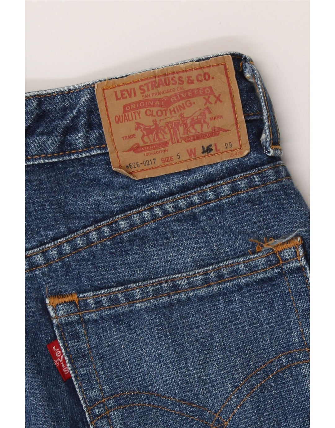 Jeans Levi's pentru femei cu talie înaltă W25 L29 Albastru