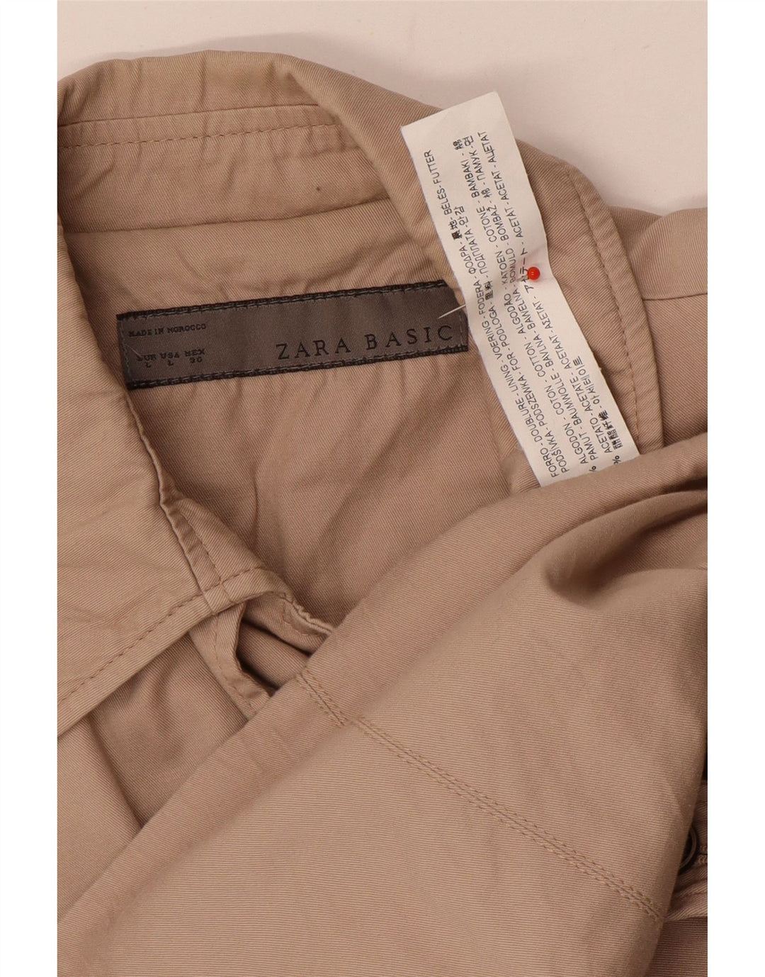 Trenci pentru femei Zara UK 16 mare, bej, bumbac