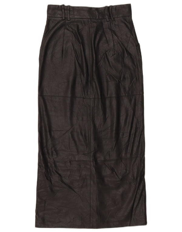 Fusta din piele artificială cu talie înaltă Zara XS W24 Poliester negru