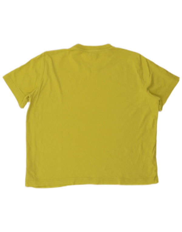 Top tricou Massimo Dutti pentru femei UK 18 XL Bumbac galben