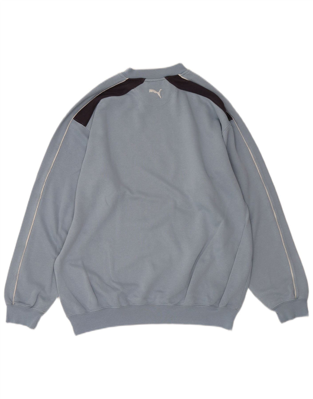 PUMA Mens Graphic Sweatshirt Jumper Small Blue Colourblock