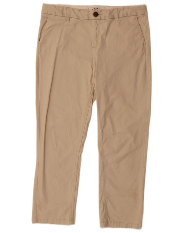 Pantaloni tăiați pentru femei Fat Face UK 12 Medium W32 L24 Bej Bumbac
