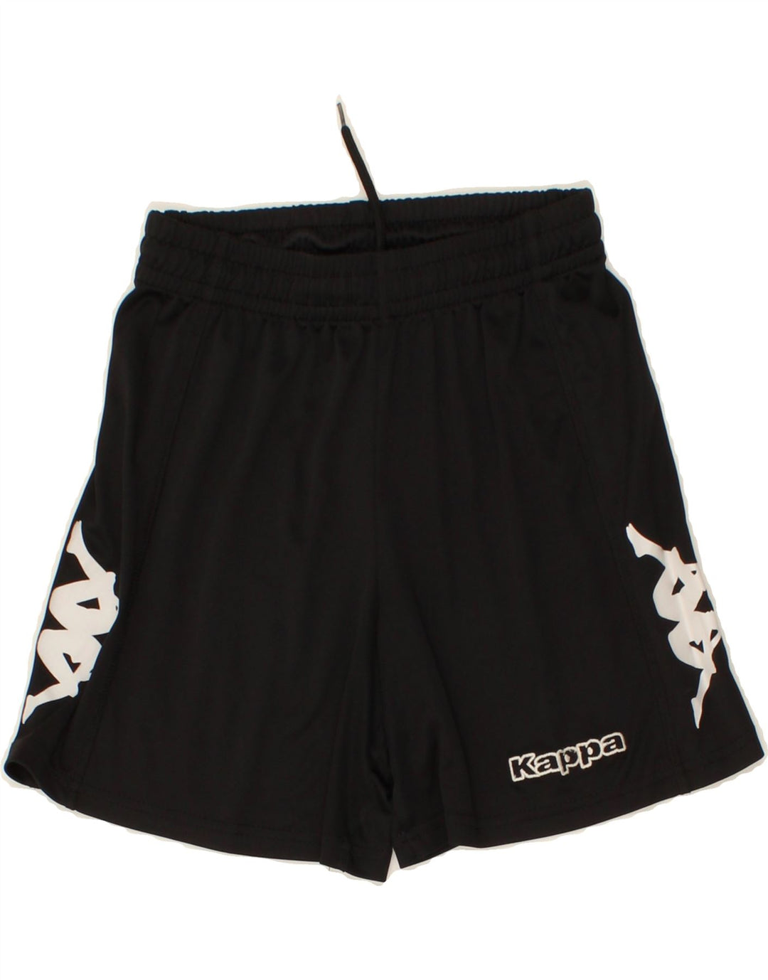 KAPPA Boys Graphic Sport Shorts 9-10 Years Black Vintage Kappa and Second-Hand Kappa from Messina Hembry 