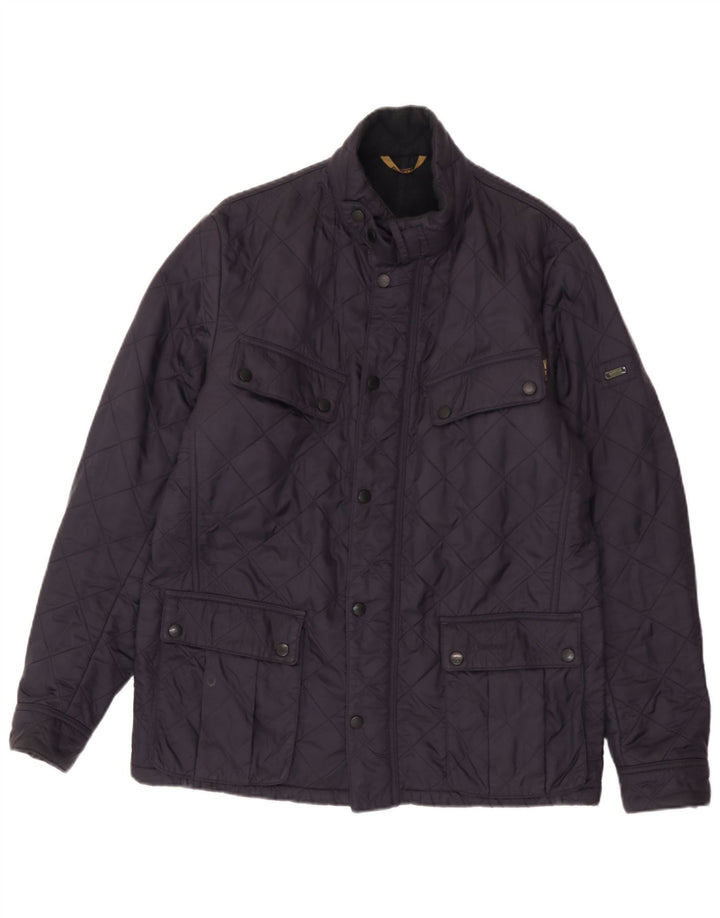 Jachetă matlasată pentru bărbați Barbour UK 40 Poliamidă mare albastru bleumarin