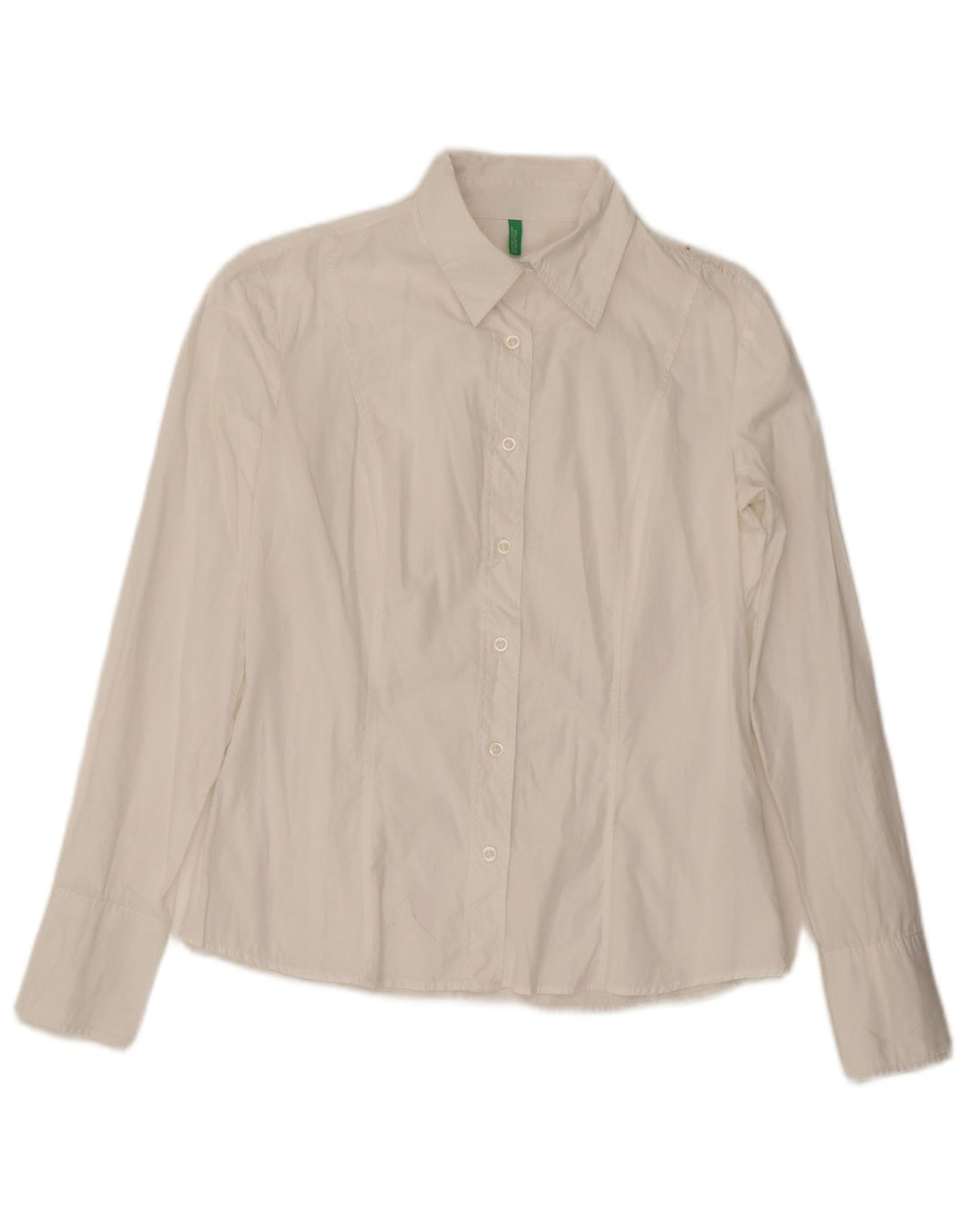 Cămașă Benetton pentru femei UK 14 Medium White Bumbac