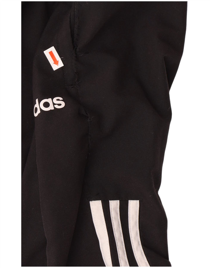 Pantaloni de trening Adidas pentru bărbați, poliester cu dungi medii, negre