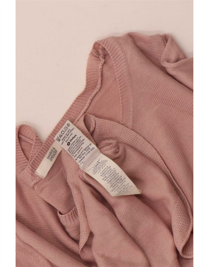 Rochie tunică pentru femei Marks & Spencer UK 10 mic roz acrilic