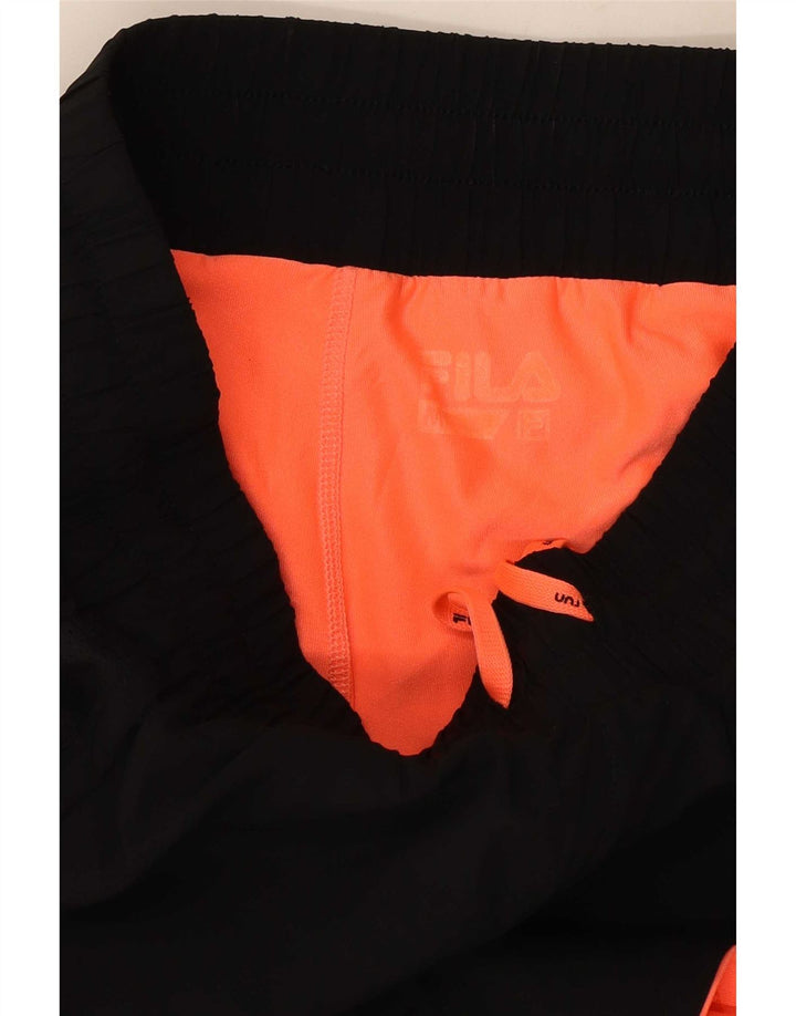Pantaloni scurti de sport grafic Fila pentru femei UK 12 Medium Black