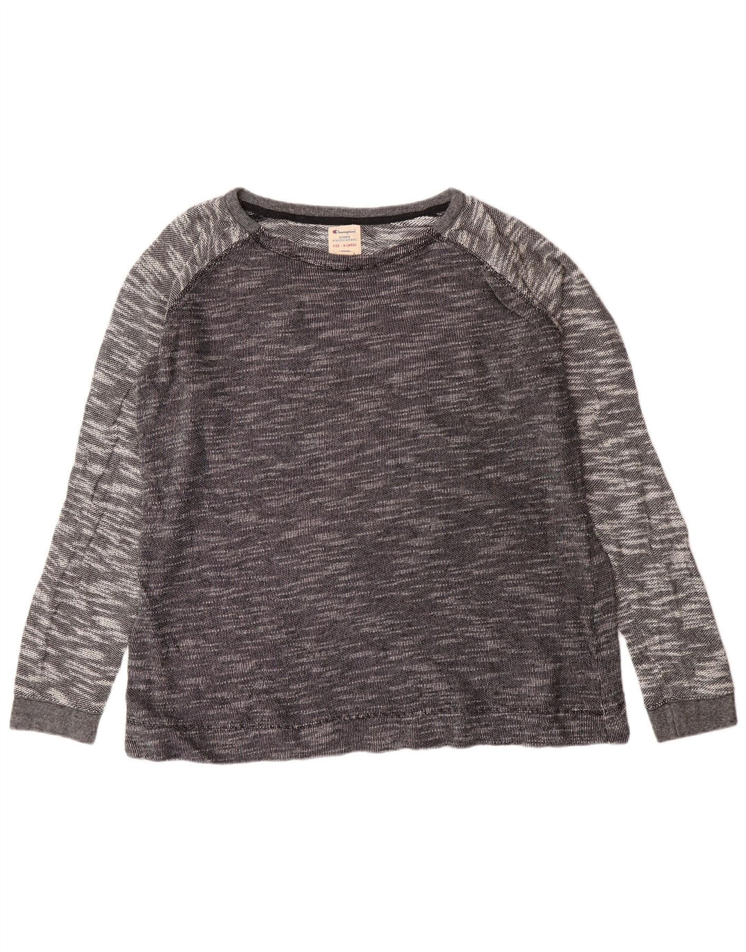 Top pentru femei Champion cu mânecă lungă UK 18 XL, bumbac cu pete gri